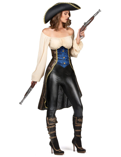 Női barna kalóz jelmez