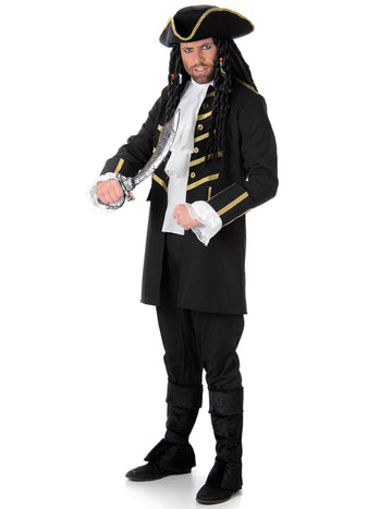 Fekete és arany kalóz álruhás