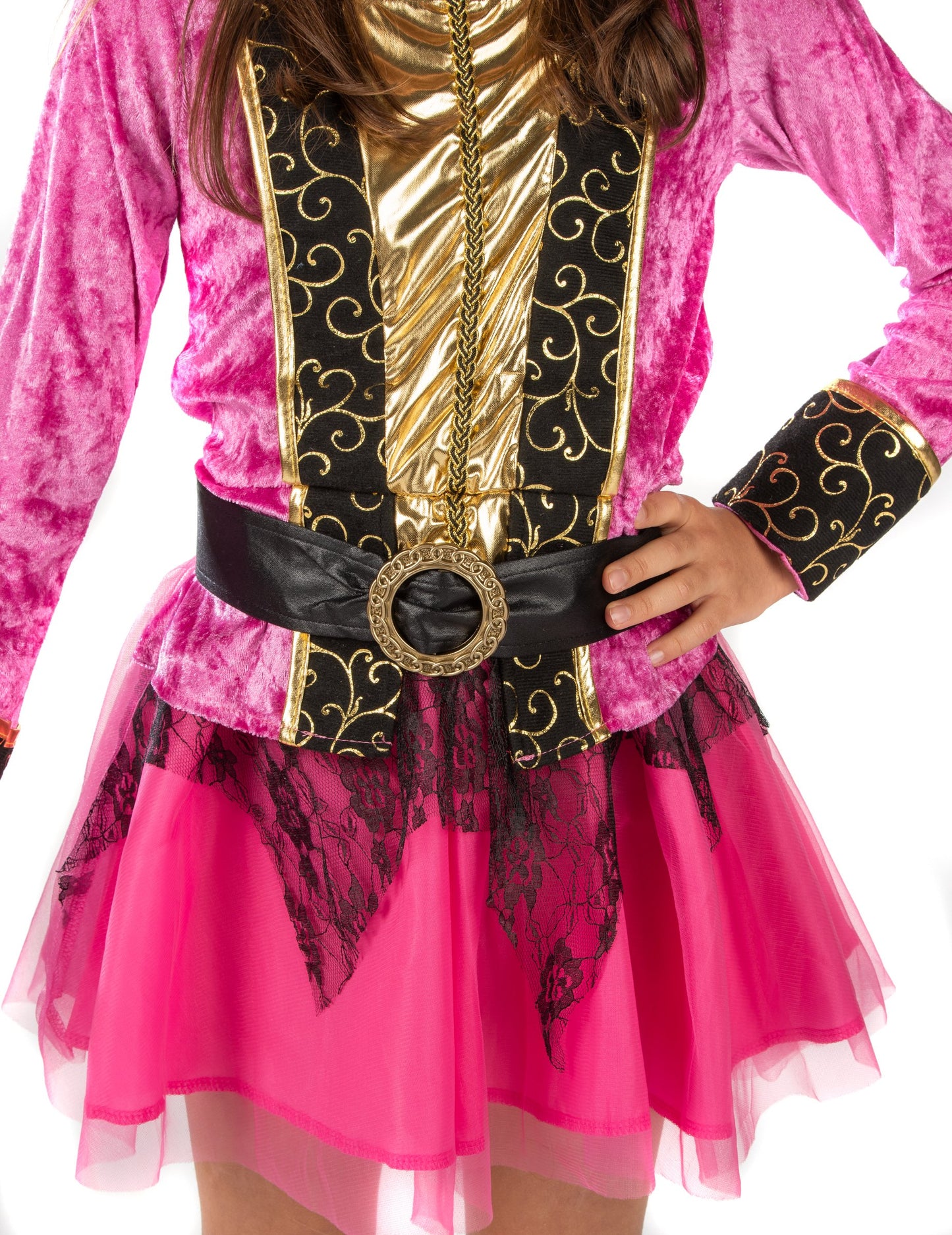 Rózsaszín és arany kalóz álruhás