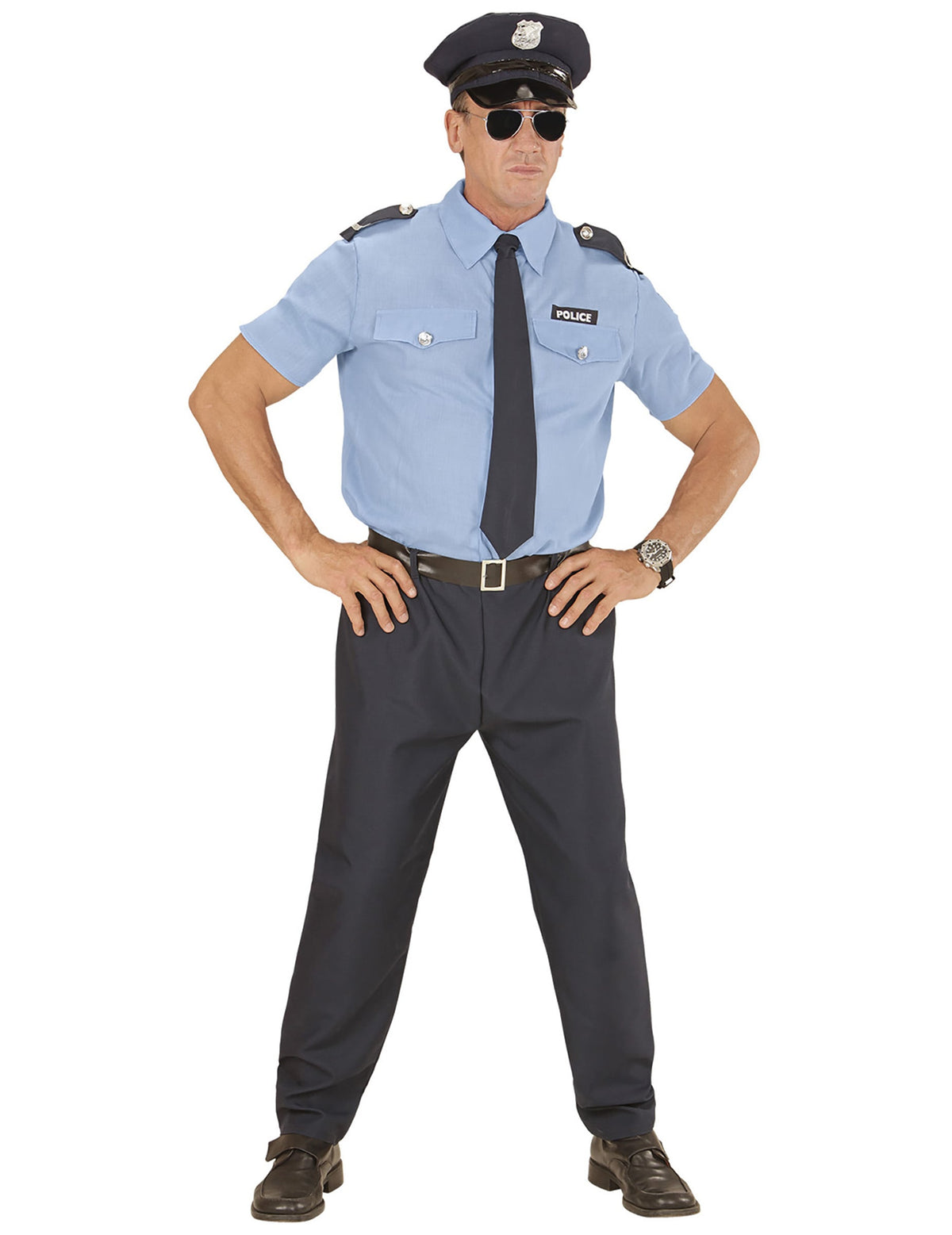 Vue de face du déguisement de policier