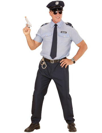 Férfi kék rendõrségi jelmez