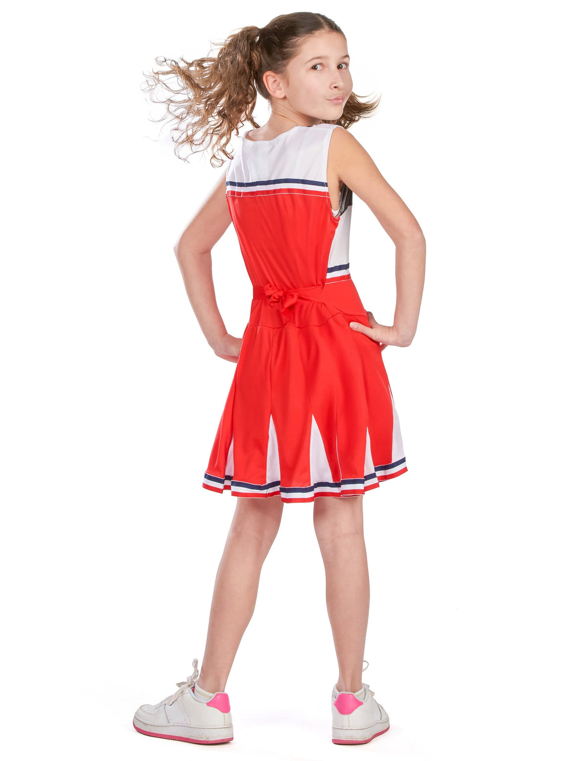 Vue de dos du déguisement pompom girl USA