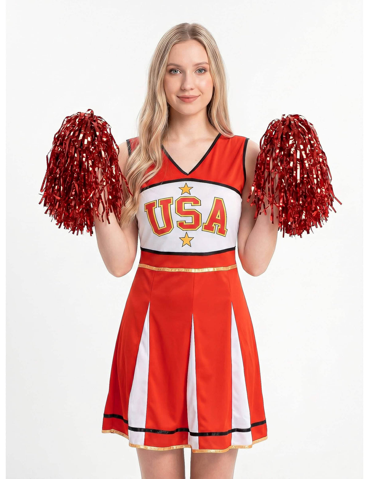 Pompom lány USA vörös nő jelmez