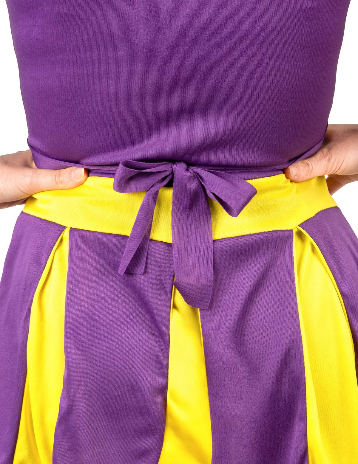Pompom lány USA Violet és sárga nő jelmez