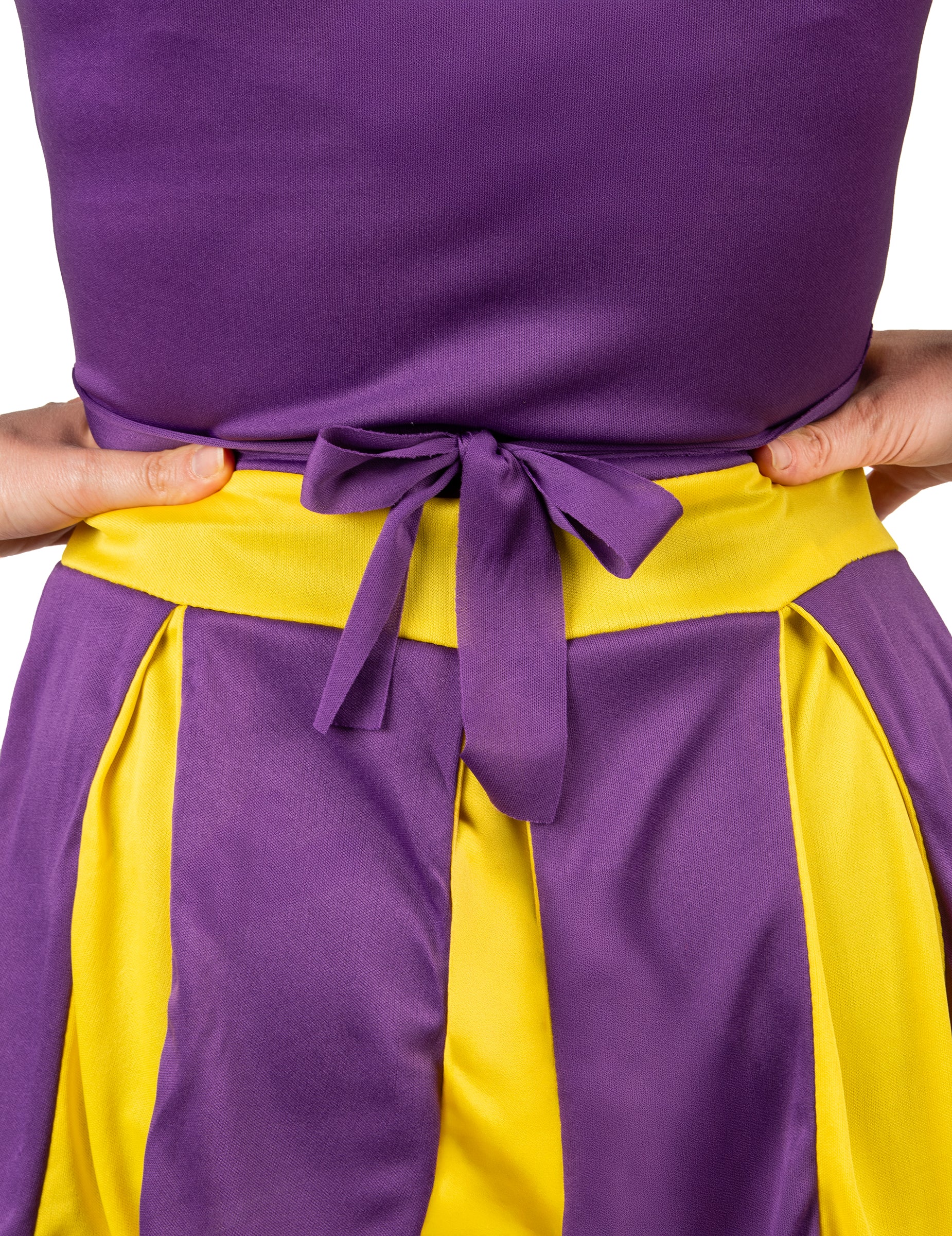 Détail du nœud à la taille du déguisement pompom girl USA