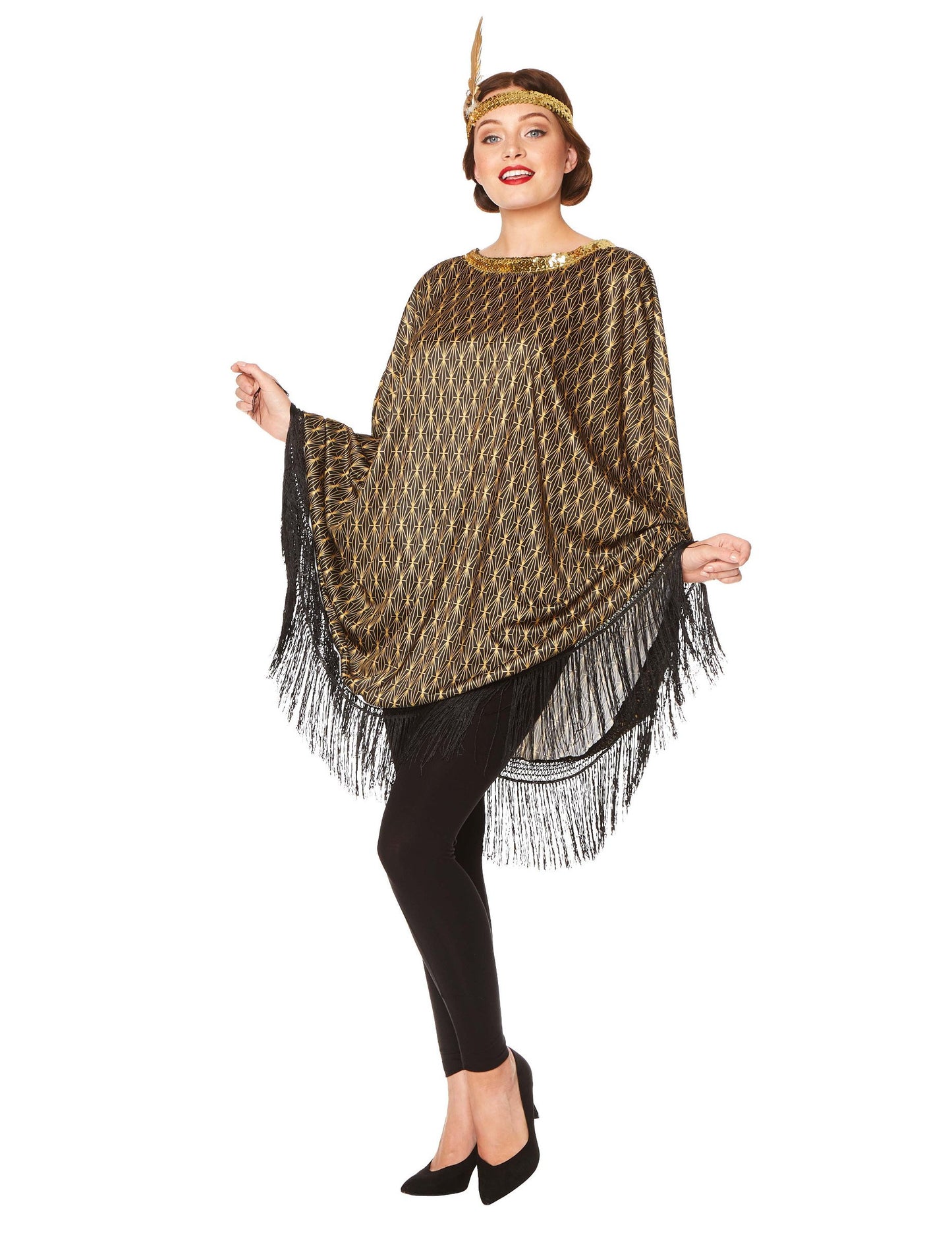 Poncho álruhás Charleston arany nők