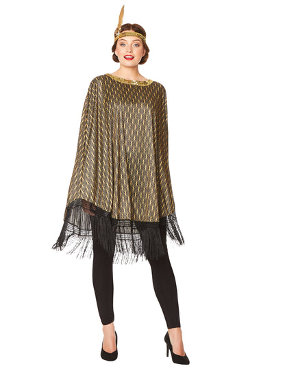 Poncho álruhás Charleston arany nők