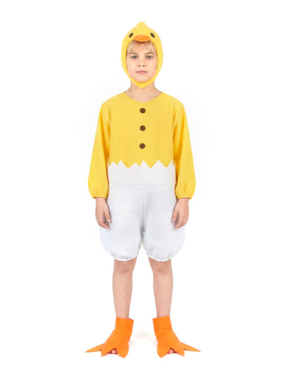 Vue de face du déguisement de poussin pour enfant