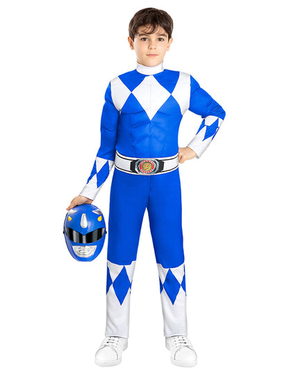 Izmos kék Power Ranger jelmez gyerekeknek