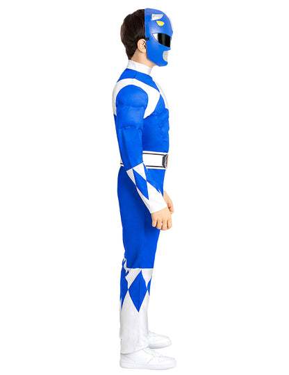 Izmos kék Power Ranger jelmez gyerekeknek