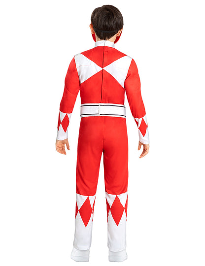 Izmos piros Power Ranger jelmez gyerekeknek