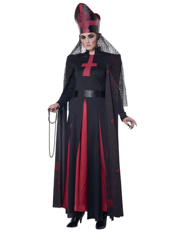 Luxus okkult papnő jelmez a nők számára