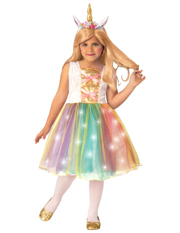 Gyerek fényes egyszarvú hercegnő jelmez