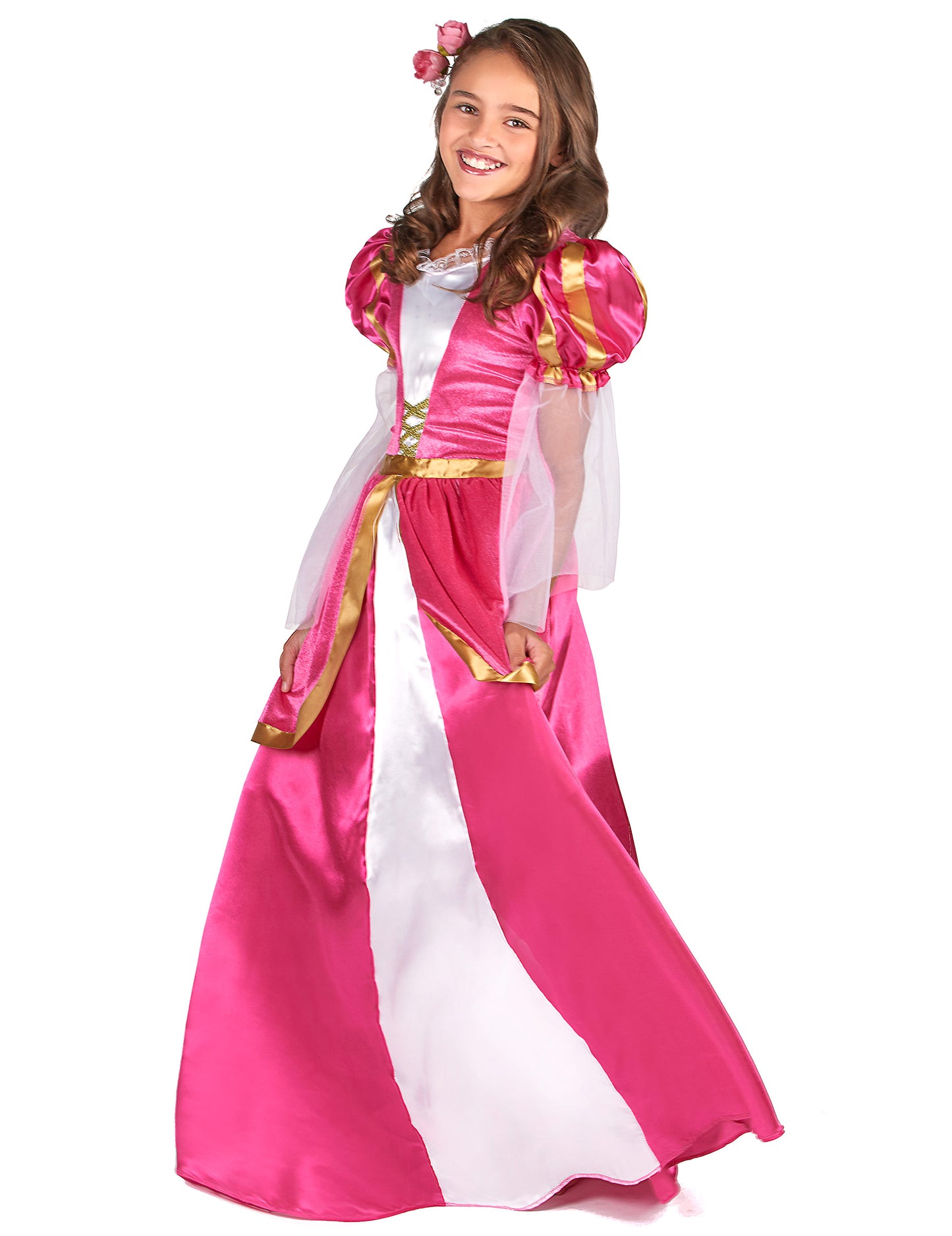 Vue de profil du déguisement de princesse médiévale