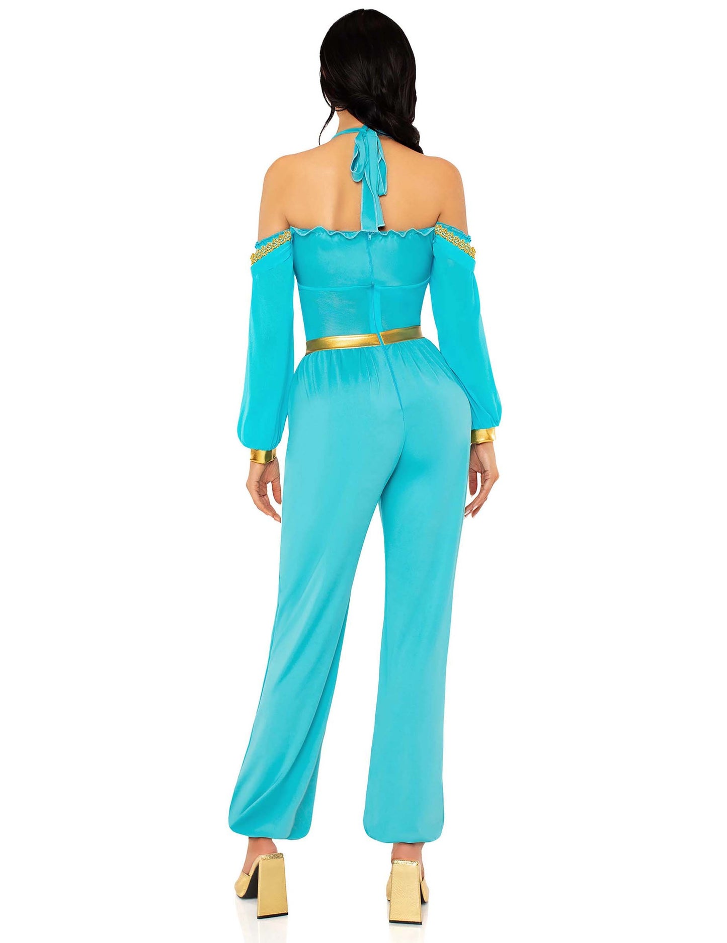 Női kék és arany keleties hercegnő jelmez