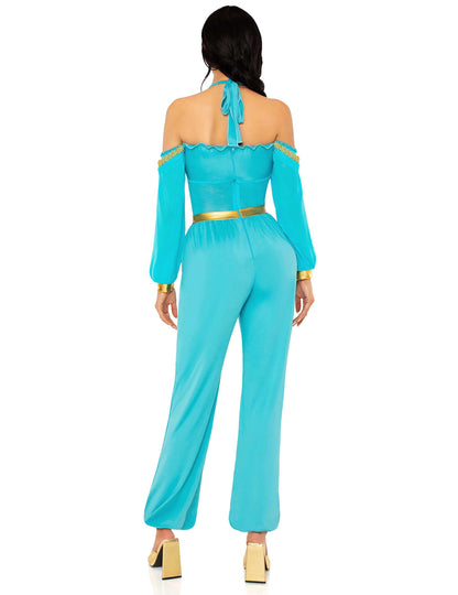 Női kék és arany keleties hercegnő jelmez