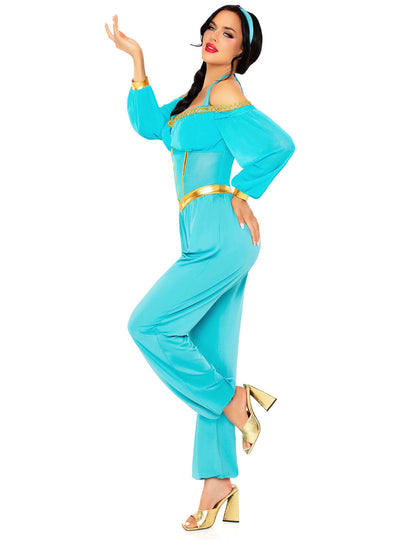 Női kék és arany keleties hercegnő jelmez