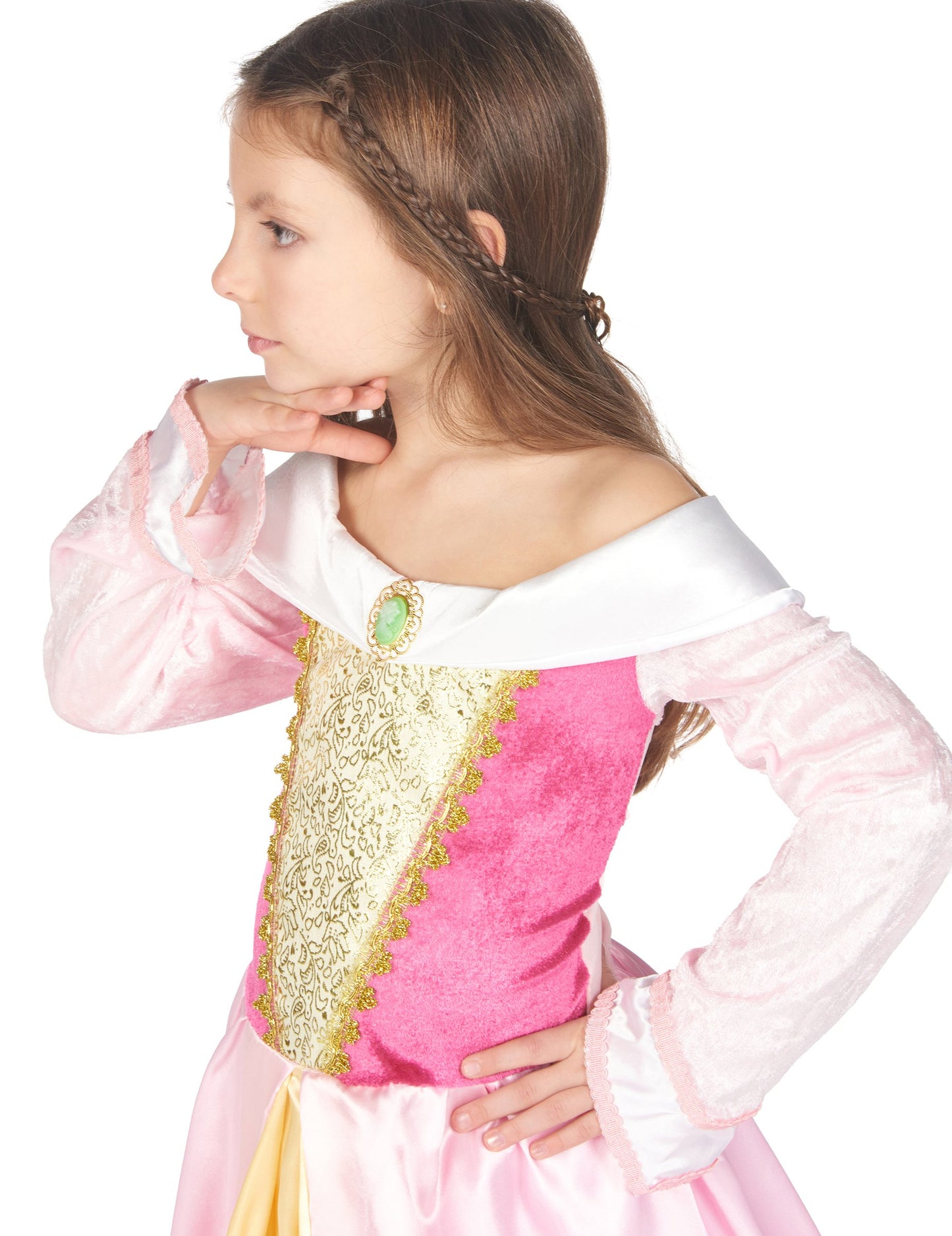 A hercegnő jelmez melltartójának profil nézete