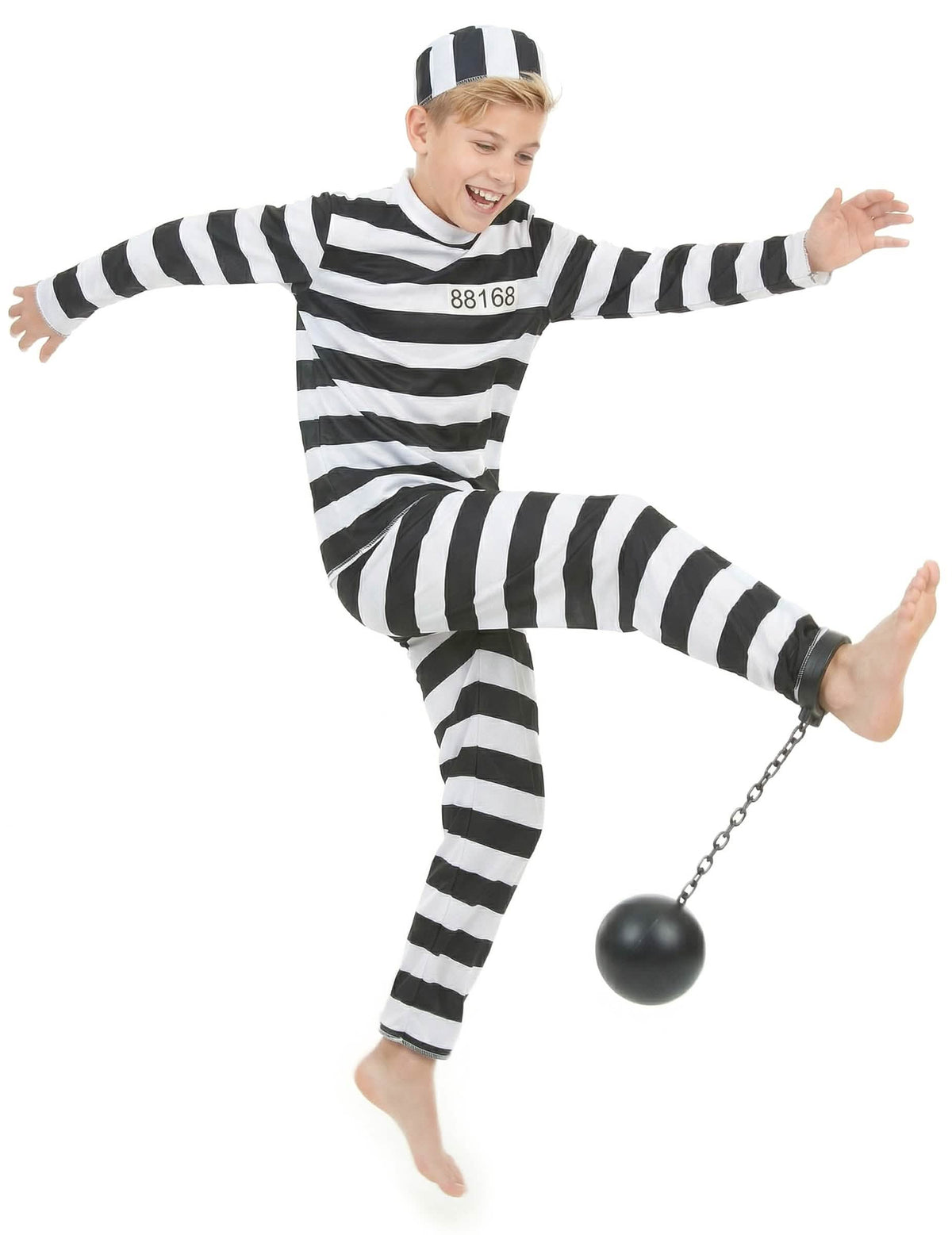 Vue d'ensemble du déguisement de prisonnier pour enfant
