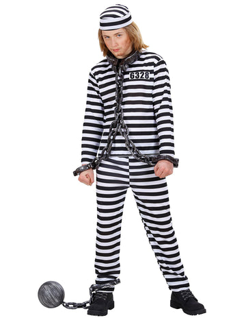 Fekete -fehér fogoly jelmez tinédzser