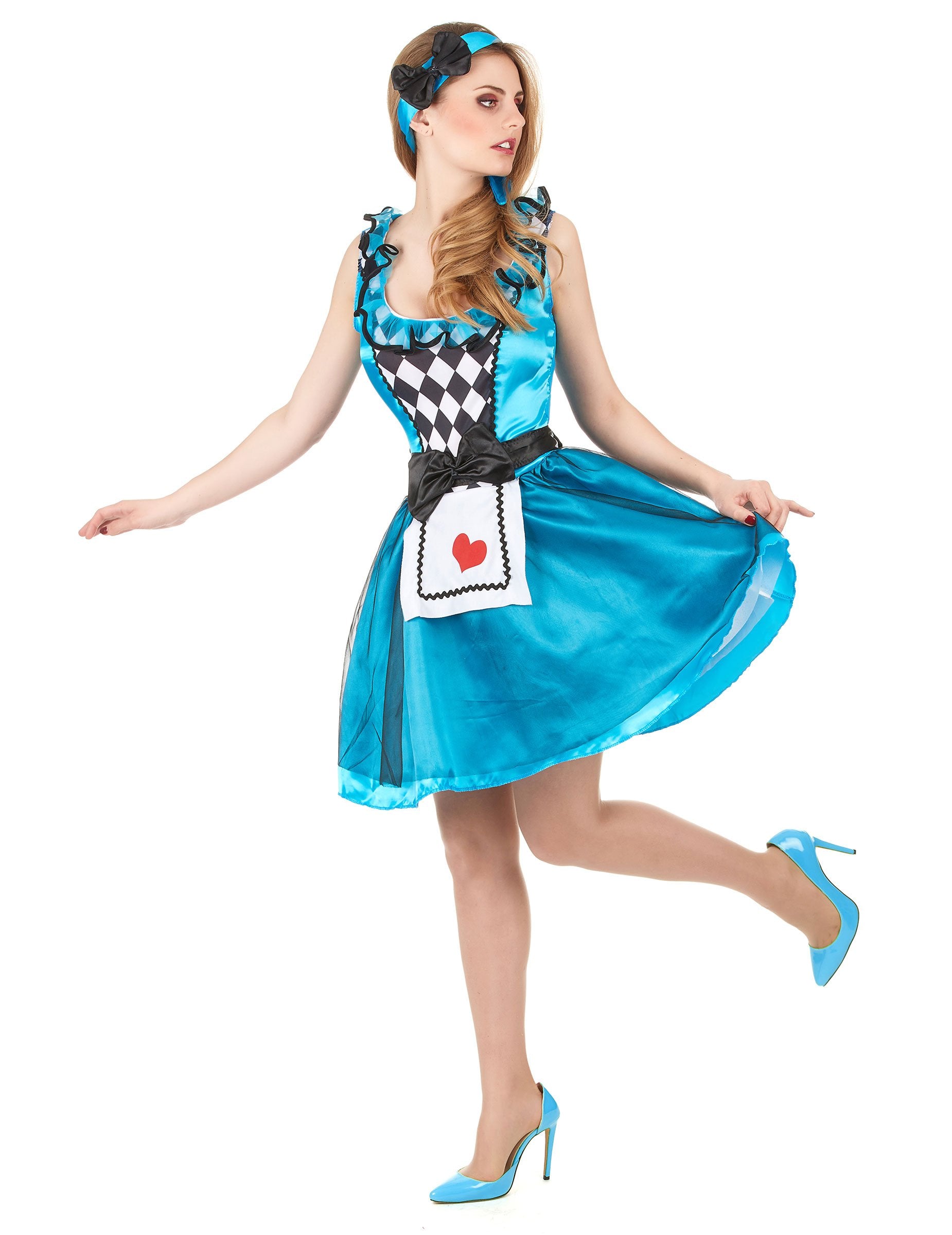 Profil nézet a női Alice csodaországban jelmezről