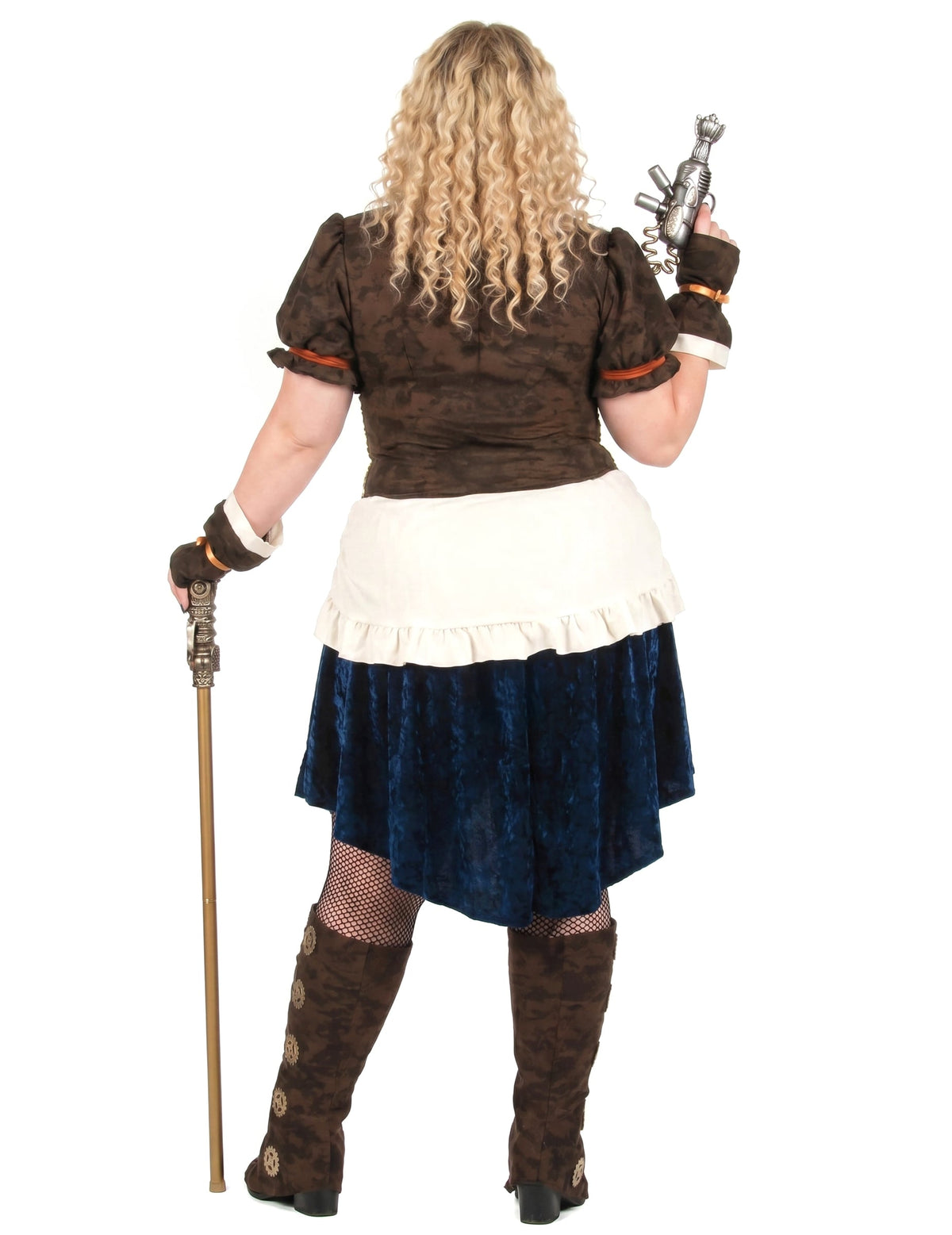 Futurisztikus retro álruhás steampunk nagy méretű nő