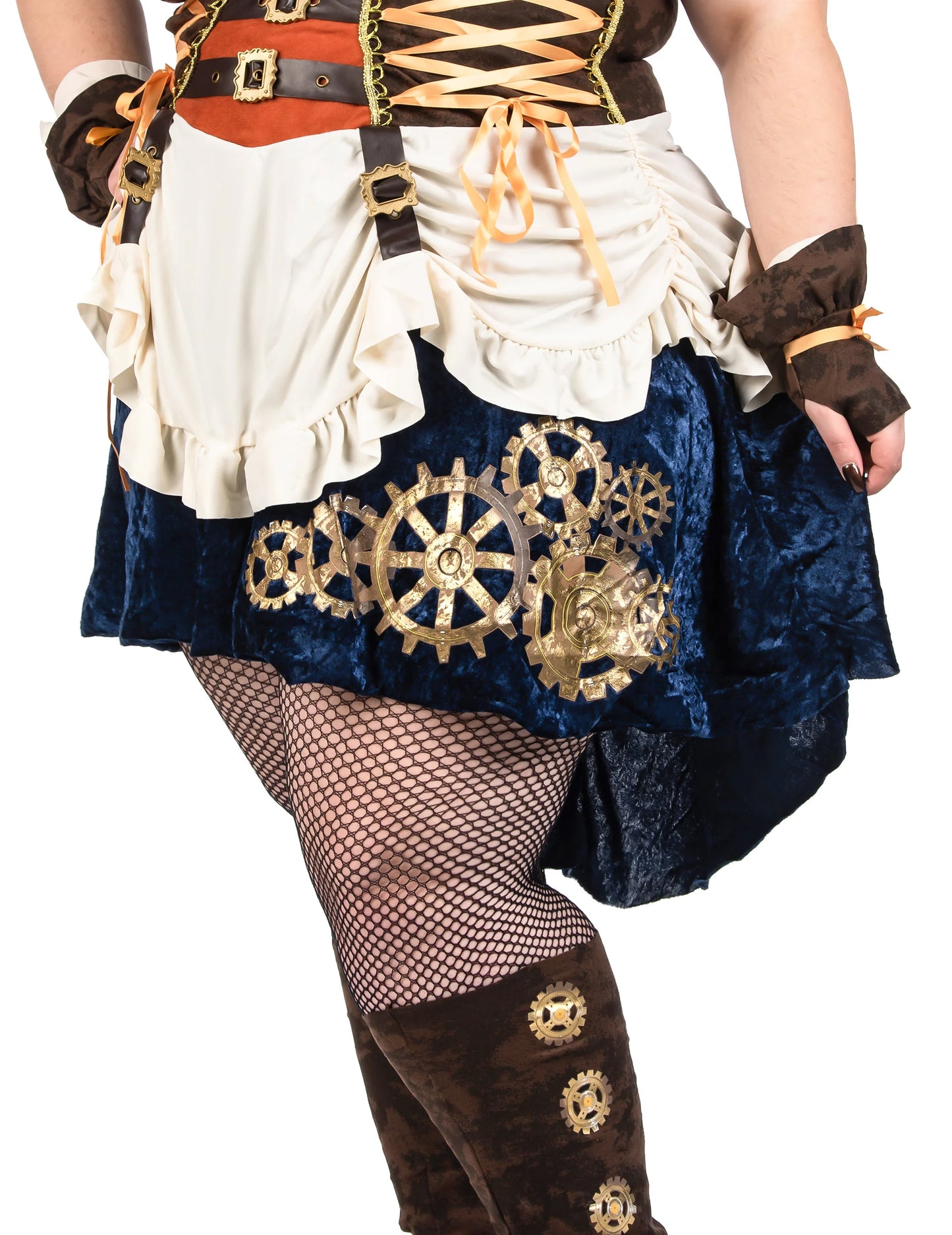 Futurisztikus retro álruhás steampunk nagy méretű nő