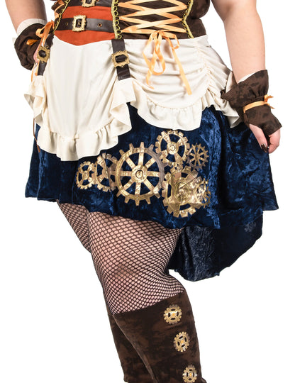 Futurisztikus retro álruhás steampunk nagy méretű nő