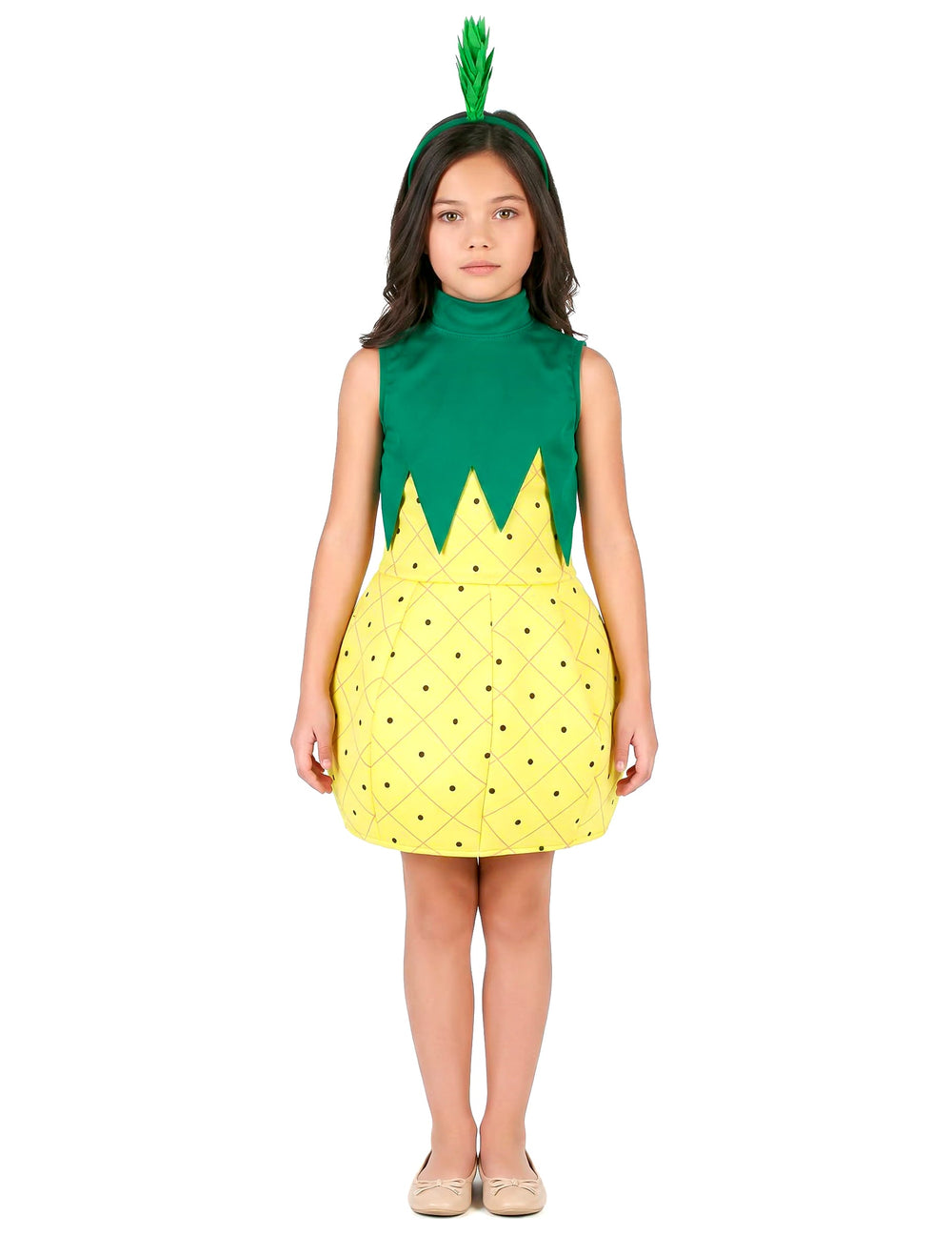 Vue de face du déguisement robe ananas