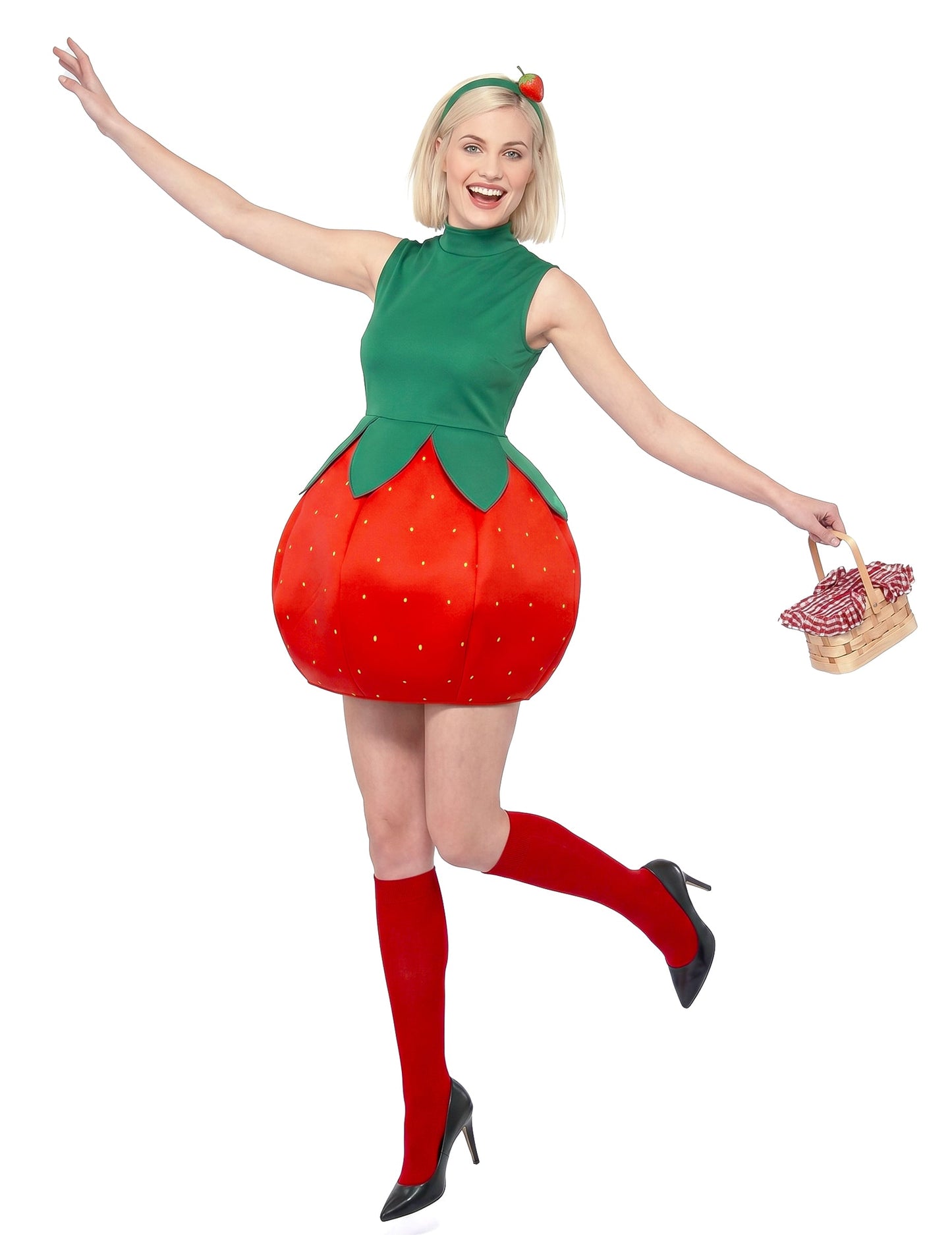 Déguisement robe fraise femme