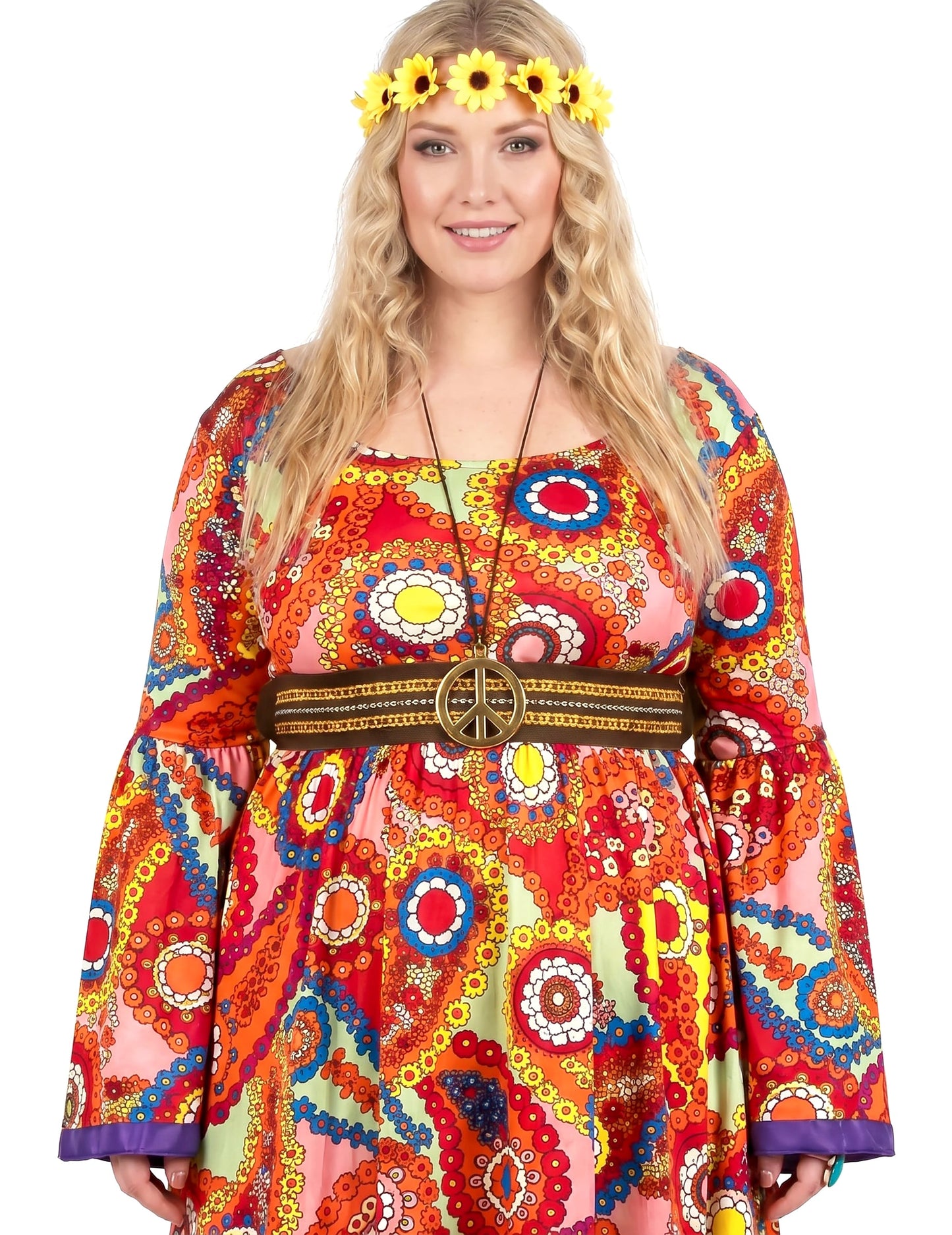 Déguisement robe hippie grande taille femme