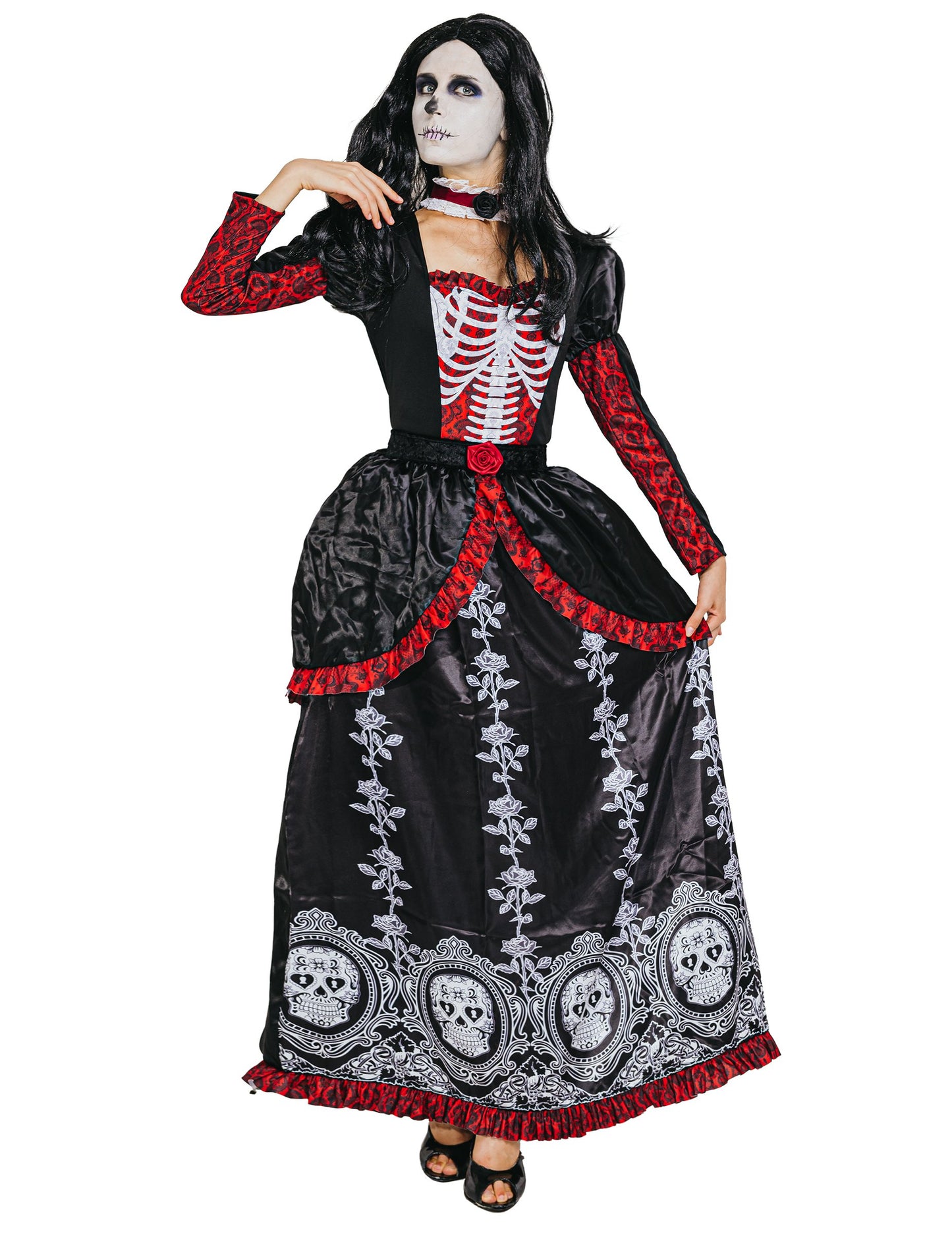Dia los muertos női hosszú ruha álruhás