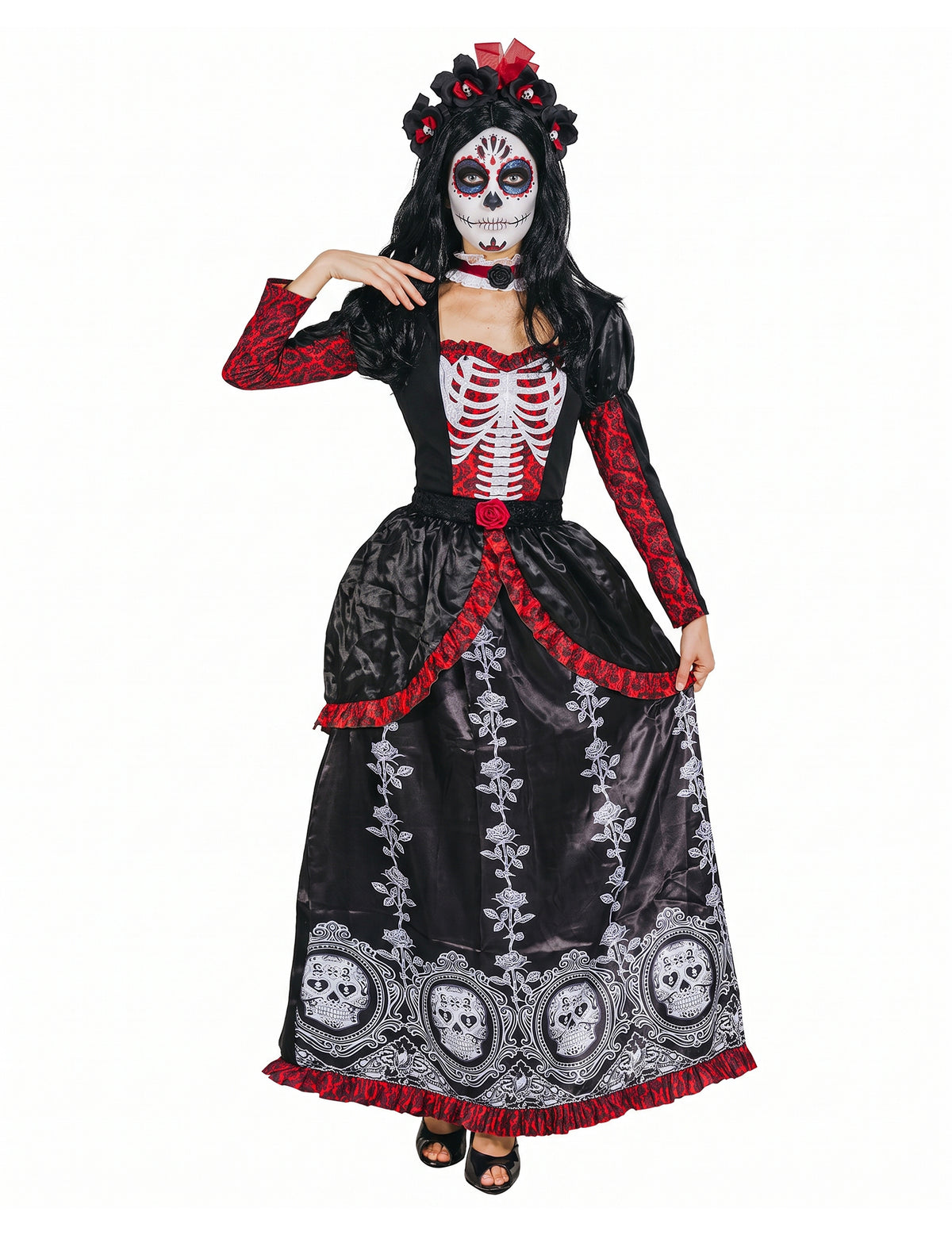 Dia los muertos női hosszú ruha álruhás