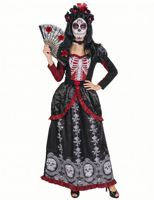 Dia los muertos női hosszú ruha álruhás