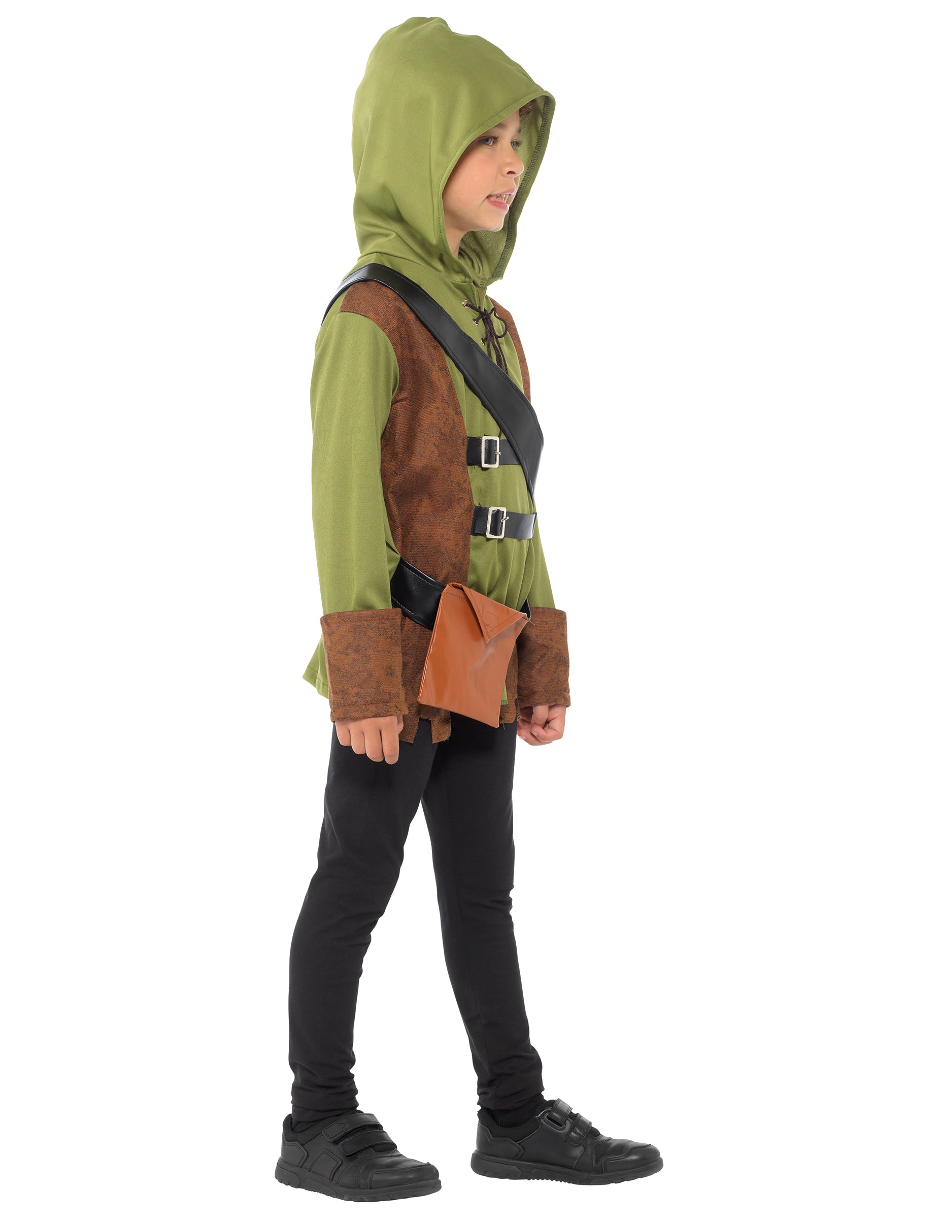 Vue de profil du déguisement Robin de la fôret