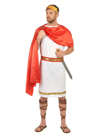 Római álruhával az ember koronával