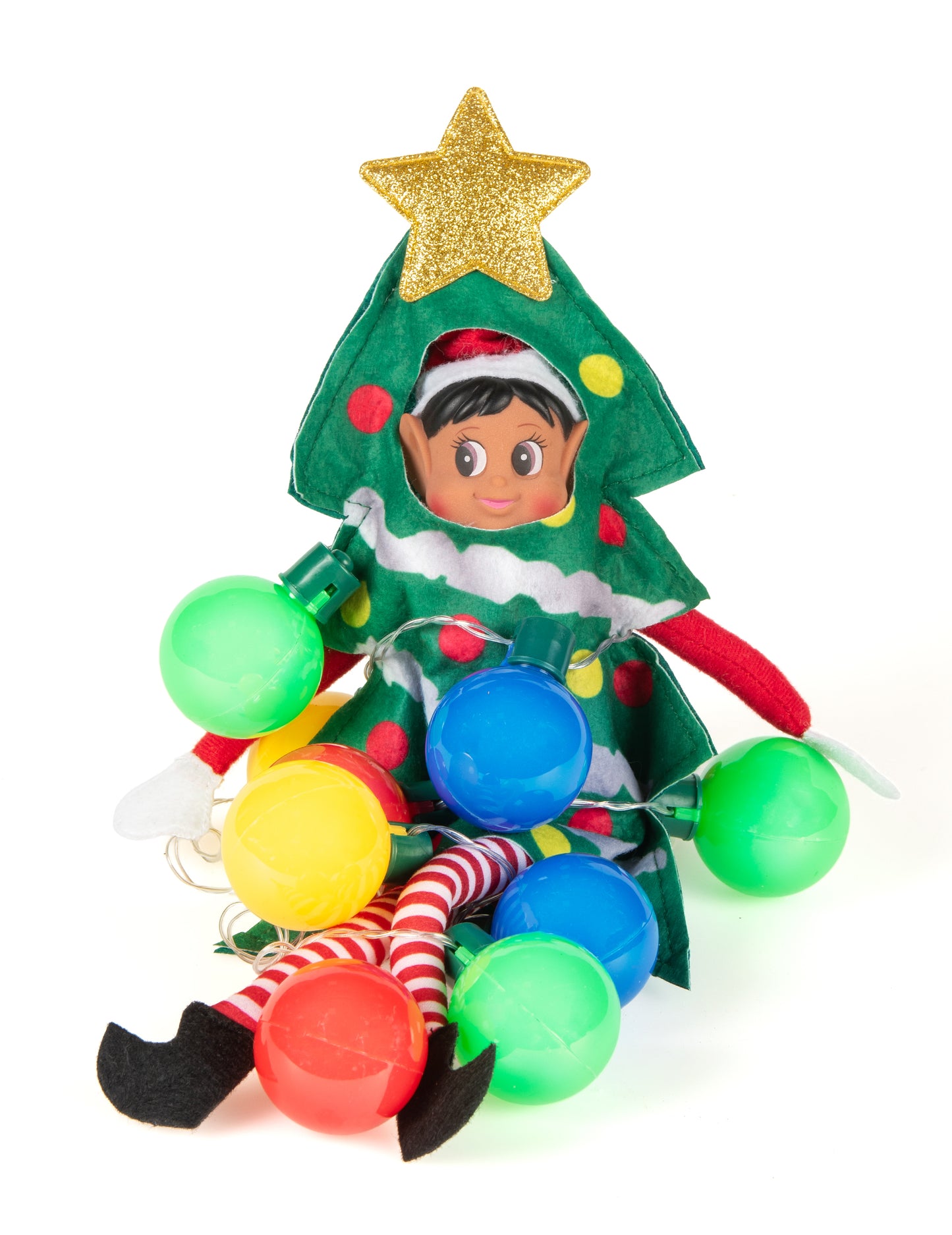 Karácsonyfa jelmez a Joker elf babának