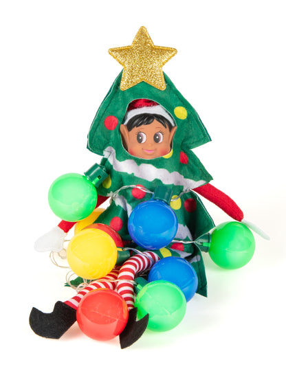 Karácsonyfa jelmez a Joker elf babának