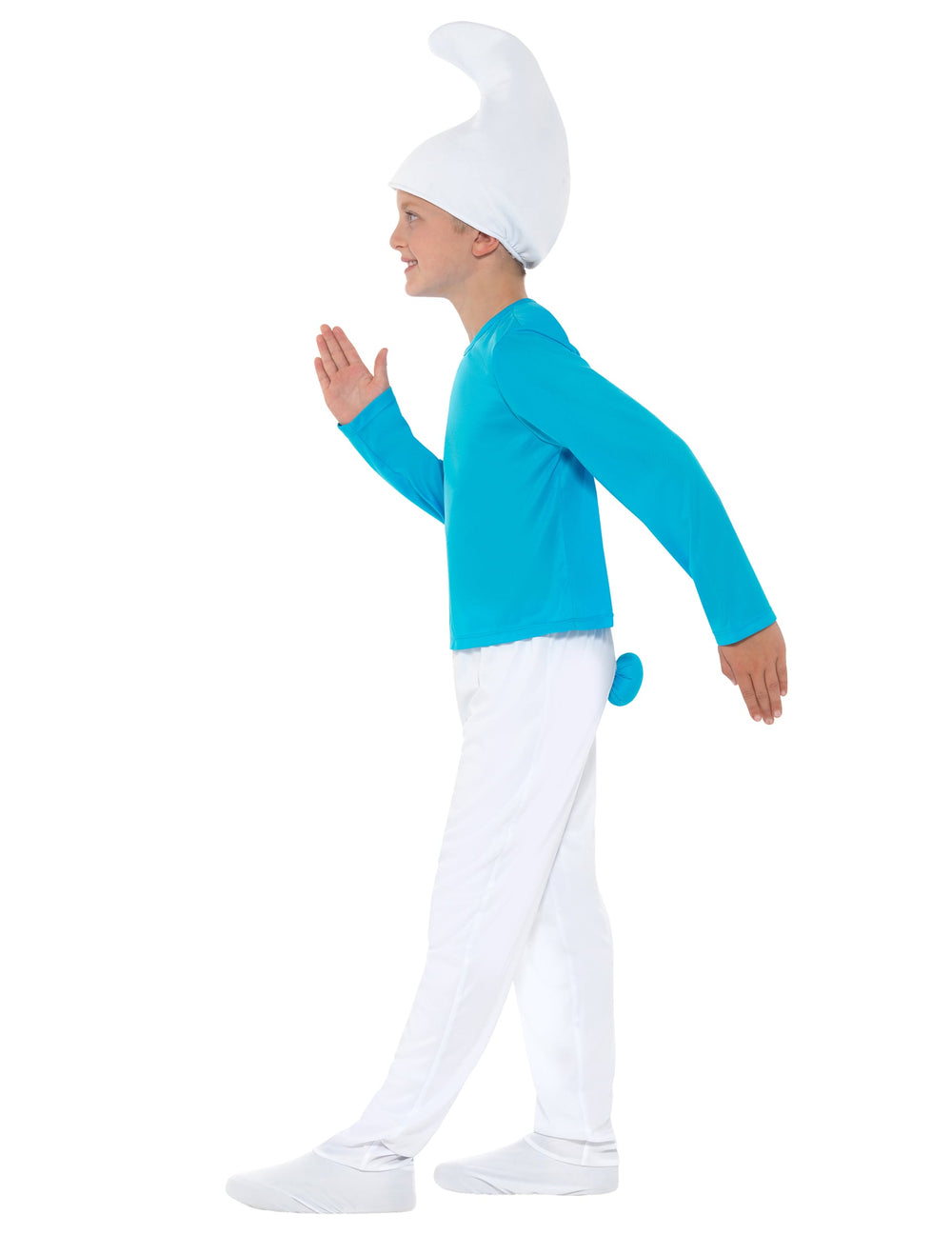 Vue de profil du déguisement de Schtroumpf pour enfant