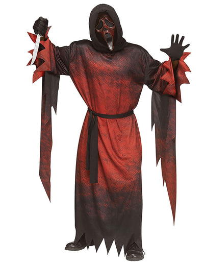 Piros Scream jelmez maszkkal