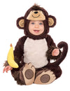 Déguisement de singe avec hochet banane pour enfant marron et beige
