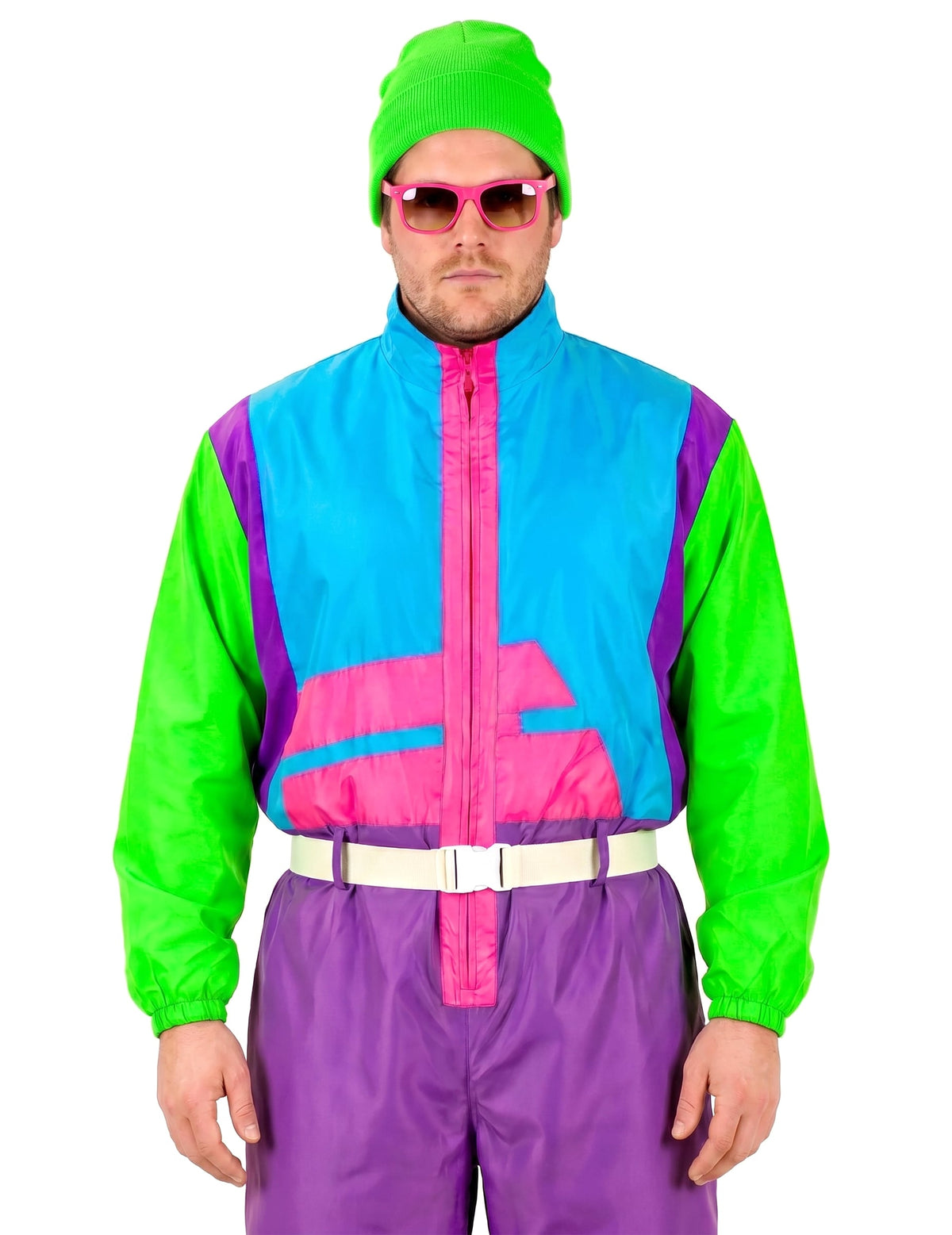 Nagy felnőtt fluo snowboardos jelmez