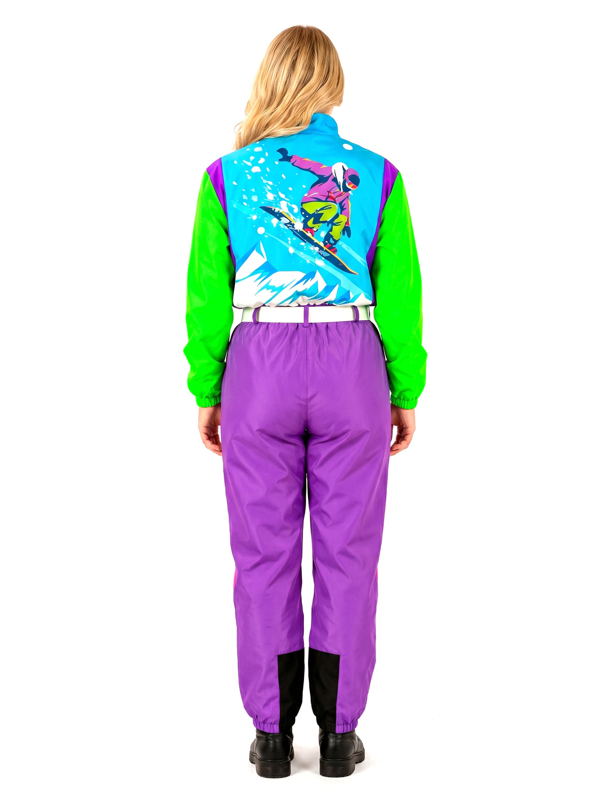 Nagy felnőtt fluo snowboardos jelmez