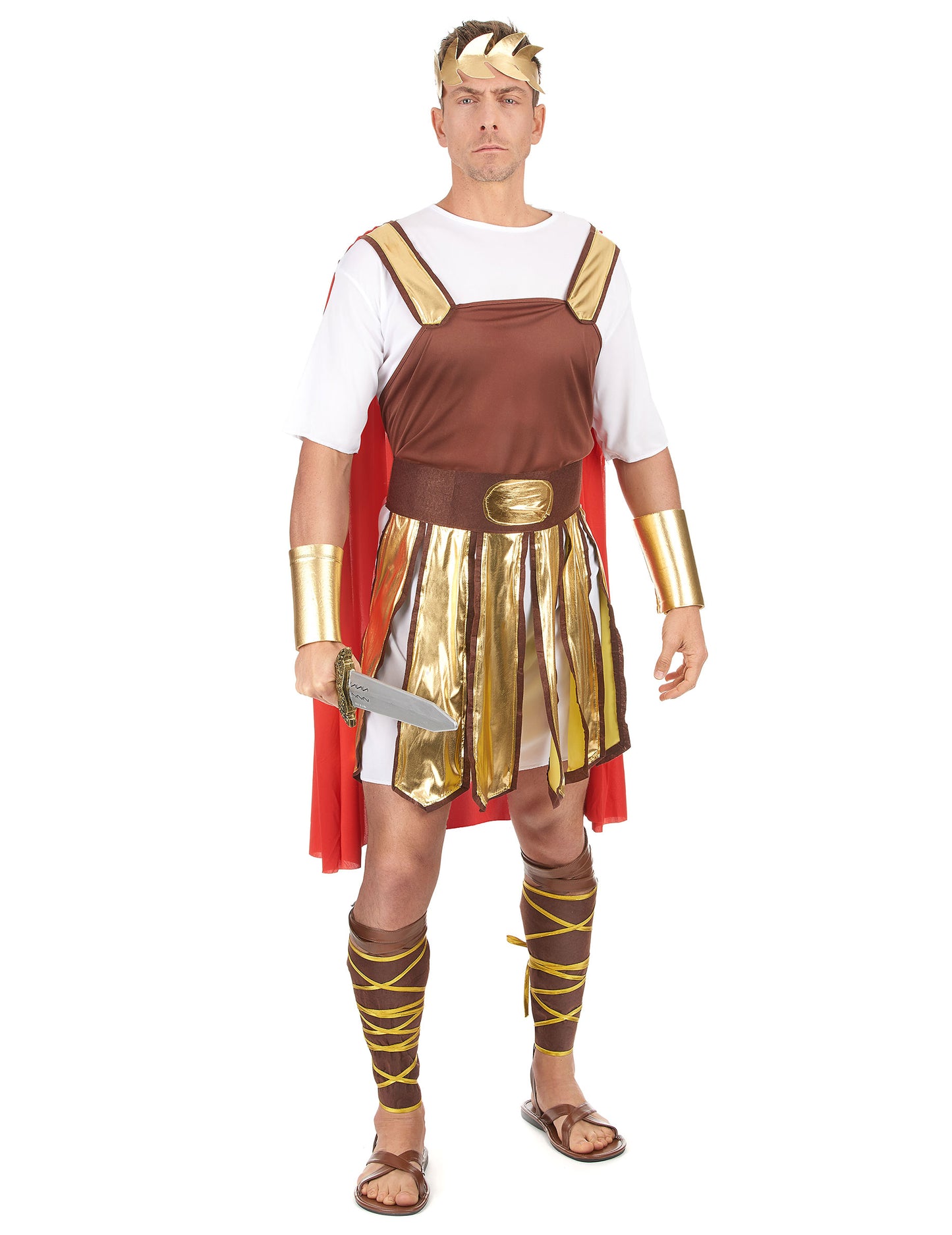 Római gladiátor jelmez, vörös köpeny férfiaknak