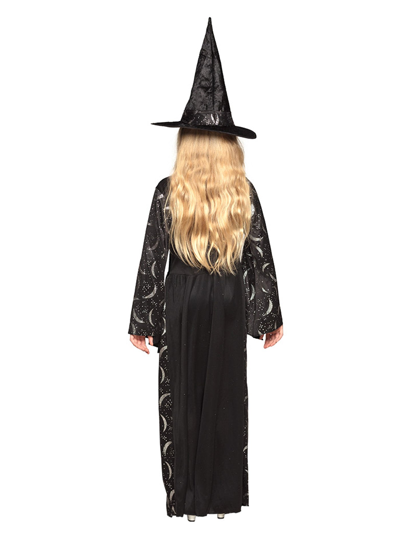 Halloween félhold lány boszorkány álruhában
