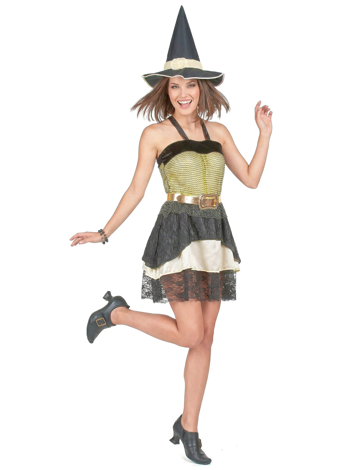 Halloween arany boszorkány álruhája