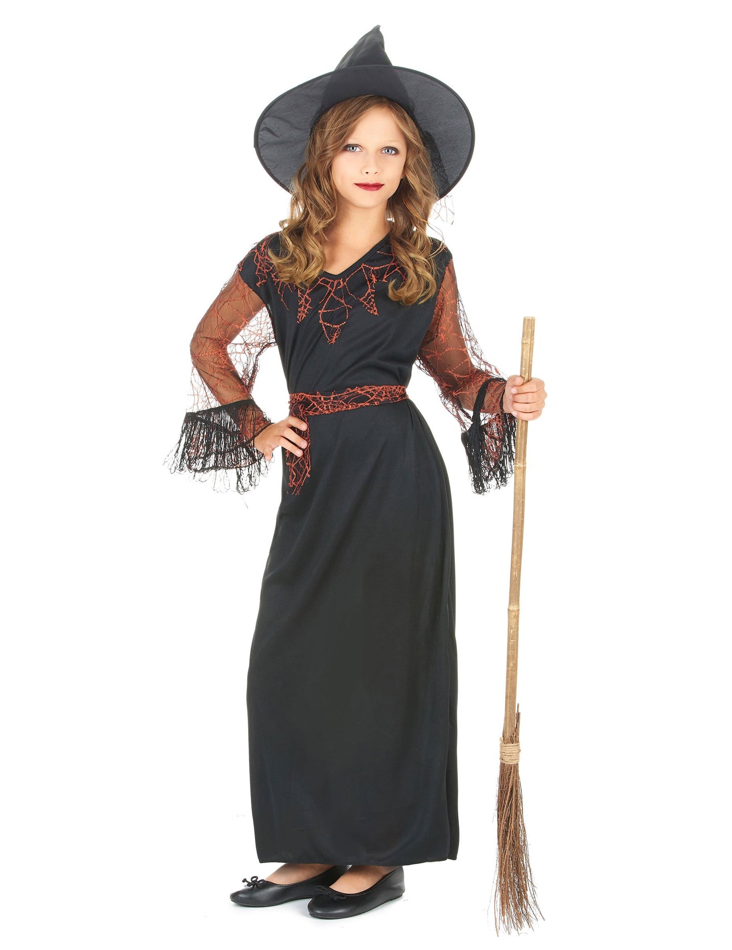 Halloween fekete boszorkány álruhája