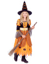 Narancssárga Halloween boszorkány álcázása