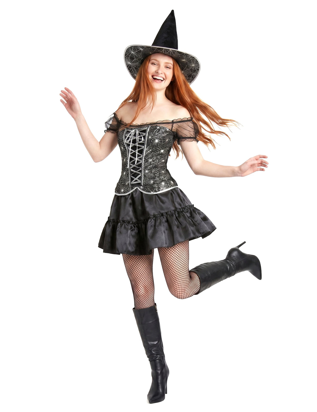 Szexi boszorkány álcázása a Halloween női testével