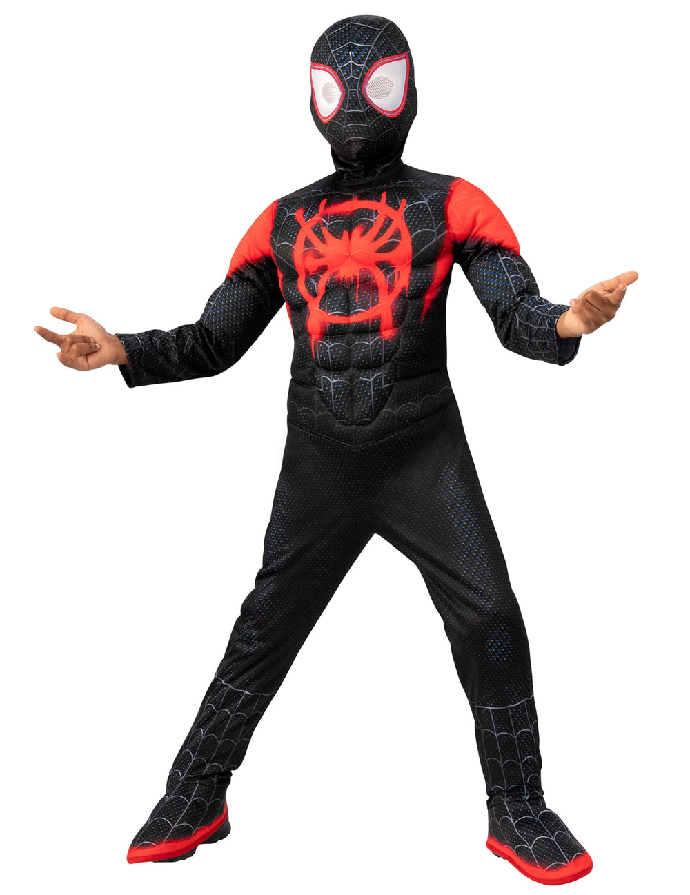 Déguisement Spiderman Miles Morales luxe pour enfant noir et rouge